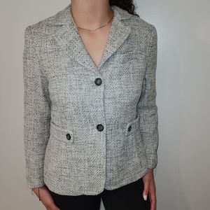 Talbots grey tweed jacket size 10